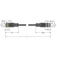 Turck 6630918 Sensor/actuator connector, geassembleerd Aantal polen (sensoren): 4 1 m 10 stuk(s) - thumbnail