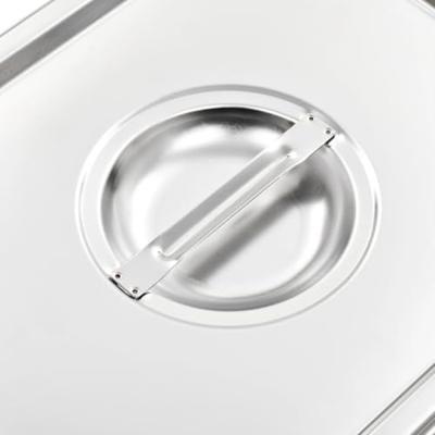VidaXL Deksels 2 st voor gn 1/2 schalen roestvrij staal