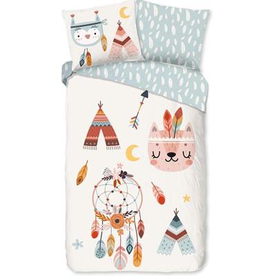 Good Morning Kinderdekbedovertrek "tipi-tenten / boho" - Multi - (140x200/220 cm) - Katoen Flanel