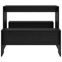 Eetkamerset 2 pcs Zwart eiken Bewerkt hout - thumbnail