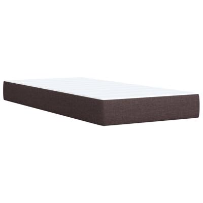 Boxspring met matras stof donkerbruin 200x200 cm - thumbnail
