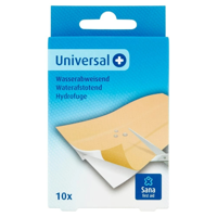 Sana First Aid universele waterafstotende pe pleisters 10 stuks - thumbnail