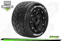 Louise MT-Rocket MFT banden op zwarte velgen - 1/2 offset - Traxxas Maxx - thumbnail