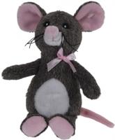 Tender Toys knuffelmuis 20 cm grijs - thumbnail