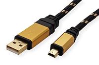 ROLINE GOLD USB 2.0 Kabel, type A - 5-Pin Mini, 0,8 m - thumbnail