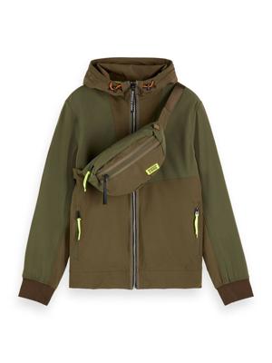 Scotch & Soda Scotch & Soda Short hooded jacket with pop detail Scotch & Soda Scotch & Soda Short hooded jacket with pop detail