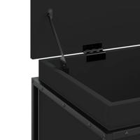 Opbergbox met deksel 80x40x51,5 cm bewerkt hout zwart - thumbnail