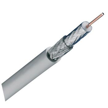 Coax kabel 90dB afgeschermd op rol 100m wit