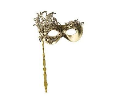 Masker plastic L18b13h1 cm goud Decoris - Decoris