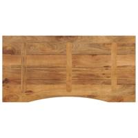 Bureaublad met ronding 110x50x2,5 cm massief ruw mangohout - thumbnail