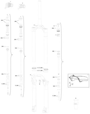 ROCKSHOX verende voorvork "psylo gold isolator rc " 27,5"+ / 29" boost su.fork rs psylo gold is. rc 27,5"+/29" boost 140mm