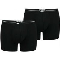Heren Boxer Shorts Puma Gentle Retro 2 Stuks Zwart Maat S - thumbnail