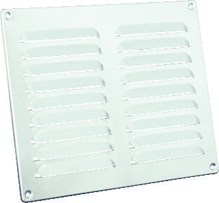 Nedco schoepenrooster alu. 245 x 195 mm RAL9010 wit