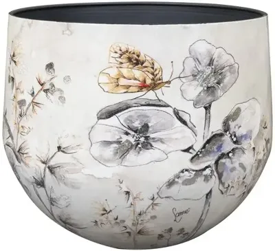 TS Collection bloempot moonlight meadow metaal 24x21cm moonlight meadow