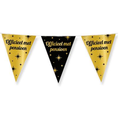 Classy Vlaggenlijn Pensioen Zwart/Goud (10m)
