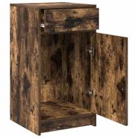 Dressoir met lade Gerookt eiken 40 x 40,5 x 75 cm Bewerkt hout - thumbnail