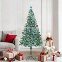 VidaXL Kunstkerstboom met 300 led groen 180 cm pvc en staal - thumbnail