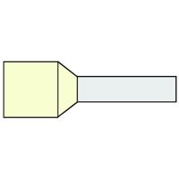 Geïsoleerde Adereindhuls 10,00qmm ivoor penlengte = 12mm - thumbnail