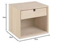 Bendt Zwevend Nachtkastje 'Mimi' met 1 lade, 33cm - thumbnail