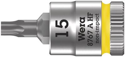 Wera 8767 A HF TORX® Zyklop Bit/dop-combinatie met 1/4" Aandrijving met Vasthoudfunctie, TX 15 x 28 mm - 1 stuk(s) - 05003363001