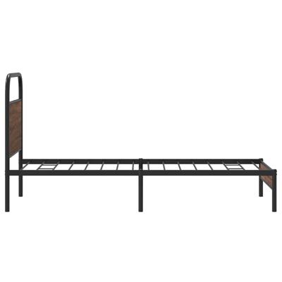 Bedframe zonder matras bewerkt hout bruin eikenkleur 107x203 cm - thumbnail