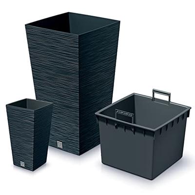 Prosperplast Bloempot Furu Square (Antraciet, 395x395x755)