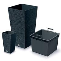 Prosperplast Bloempot Furu Square (Antraciet, 395x395x755) - thumbnail