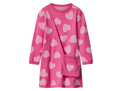 lupilu Gebreide kinder jurk met tasje (Roze, 98/104)