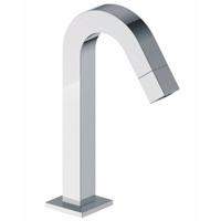 Donn Toiletkraan Staand Gebogen Vierkant Chroom Aqua Splash - thumbnail