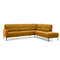 Hoekbank T-500 Donkergeel Stof - thumbnail