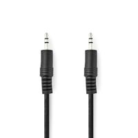 Stereo-Audiokabel | 3,5 mm Male | 3,5 mm Male | Vernikkeld | 10.0 m | Rond | Zwart - thumbnail