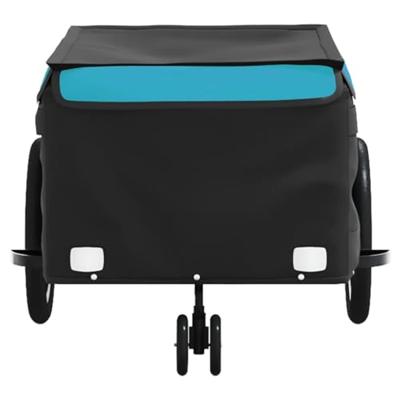 Fietstrailer 45 kg ijzer zwart en blauw Fietstrailer 45 kg ijzer zwart en blauw