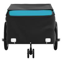 Fietstrailer 45 kg ijzer zwart en blauw - thumbnail