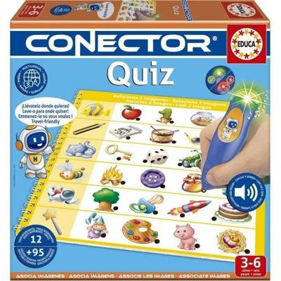 Connector Quiz - Educatief spel - EDUCA - 90 vragen, 12 thema's, boekformaat - Vanaf 3 jaar