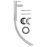 VidaXL Wastafel met kraan en pop-up afvoer mat gehard glas - thumbnail