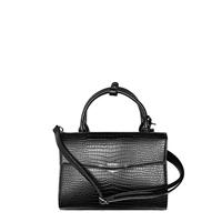 Socha Tiny Tip Croco 10" Shoulder Bag-Black - thumbnail