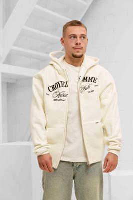Croyez Artist Club Zip-Hoodie Heren Gebroken Wit - Maat S - Kleur: Gebroken WitZwart | Soccerfanshop