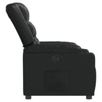 Fauteuil verstelbaar kunstleer zwart - thumbnail