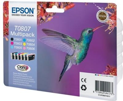 Epson Multipack 6-colours T0807 Claria Photographic Ink - [C13T08074021]