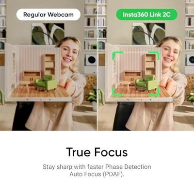 Insta360 Link 2C 4K webcam zwart Insta360 Link 2C 4K webcam zwart