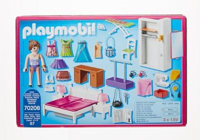 PLAYMOBIL Dollhouse slaapkamer met mode ontwerphoek 70208