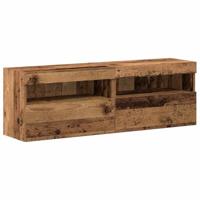 8-delige TV Wandunits met LED Oud Hout Bewerkt Hout - thumbnail