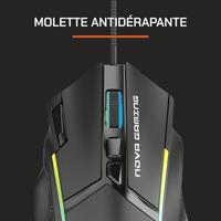 Gamingmuis - Bedraad - Nova Gaming - Virgo - RGB LED - Zwart - thumbnail