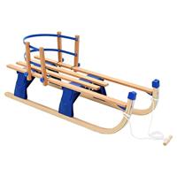 VidaXL Sneeuwslee met rugleuning inklapbaar 119 cm hout - thumbnail
