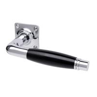 De Oude Deurklink Deurklink - Deco glanzend nikkel vierkante rozet - thumbnail