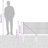 VidaXL Afrasteringspaal groen 25 x 0,6 m (12 x 12 mm gaas) - thumbnail