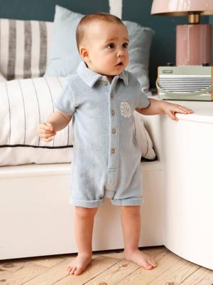 Combishort baby in spons hemelsblauw