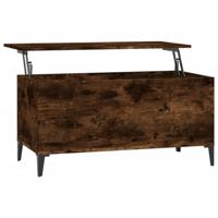Salontafel 90x44,5x45 cm bewerkt hout gerookt eikenkleurig - thumbnail