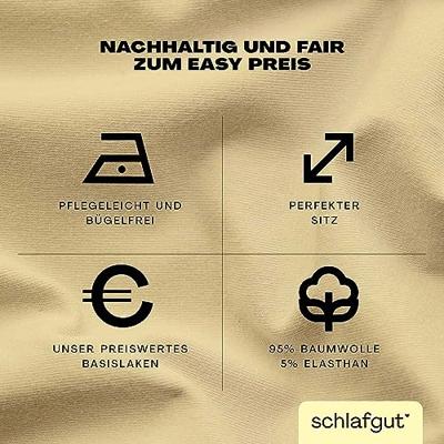 Schlafgut Schlafgut EASY Jersey Elasthan Hoeslaken XL - 180x200 - 200x220 164 Yellow Mid