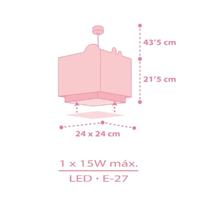 Dalber Kinderkamer hanglampBaby Jungle soft roze met wit - 63112MS - thumbnail
